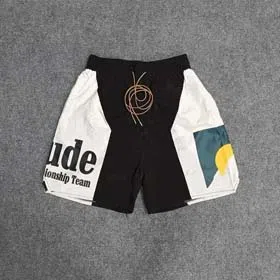 4.Rhude Colorblock Sunset Lettering Print  Beach Shorts ( 32 styles)-0786  