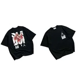 Jordan Rukawa Kaede Sakuragi Hanamichi co-branded peripheral men and women summer cotton T-shirt（6 styles)-1890  