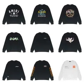 AMIRI Three snakes sweatshirt high version very Baita-2207  