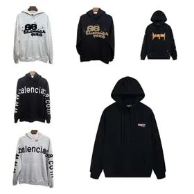 New Balenciaga Inkjet Hot Couple Tops Hoodie-2277  