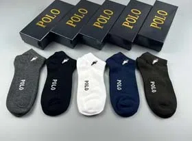 POLO Solid color breathable socks 5 pair-2393  