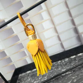 MIUMIU leather mini tassel flower pendant-3878  