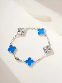 Van Cleef & Arpels Van Cleef & Arpels sapphire chalcedony flower bracelet-3904  