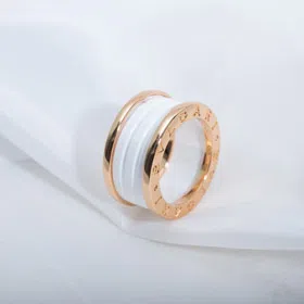 Bulgari letter ceramic ring-3908  