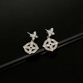 Louis Vuitton LV floral inlaid zircon earrings-3918  