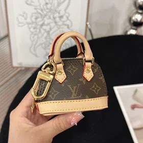 Louis Vuitton LV Mini Monogram Shell Bag Keychain Pendant-3945  