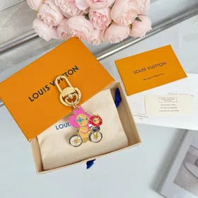 Louis Vuitton LV colorful metal engraving brand mascot keychain-3991  
