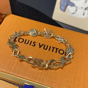Louis Vuitton LV Metal Letters and Floral Bracelet-4057  