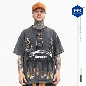 REPRESENT Animal Three Hounds Print Short Sleeve T-Shirt (2 styles)-2782  