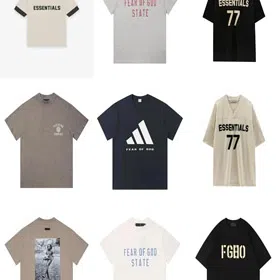Fear of God Essentials Letter Printed Pullover Round Neck Heavy Short Sleeve T-Shirt-2825  