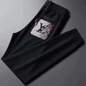 Louis Vuitton LV plus velvet slim fit versatile sports pants sweatpants-2898  
