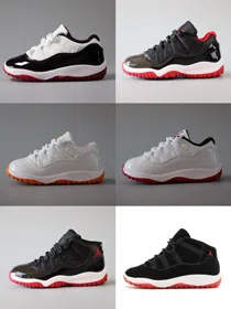 Jordan Air Jordan 11 Retro Low Bright Citrus Low-Top Kids Basketball Shoe-4133  