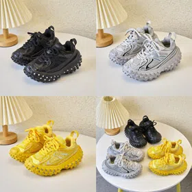Balenciaga mesh lace-up low-top rivet tire-soled children's shoes-4162  