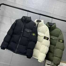 Stone Island zipper stand collar down jacket-4395  