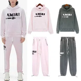 AMIRI new letter print hooded sweatshirt-4457  