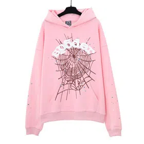 Sp5der Logo Spiderweb Hooded Long-Sleeve Sweatshirt-4599  