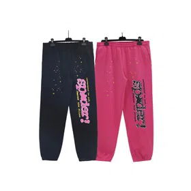 Sp5der Printed Elastic Knee Casual Pants-4608  