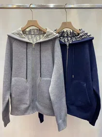 Dior reversible hooded zip-up cardigan-4864  