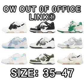 OFF-WHITE Out of Office Leather Lace-Up Low-Top Sneakers-5122  