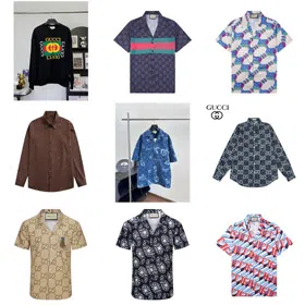 GUCCI printed short-sleeved shirt-5158  