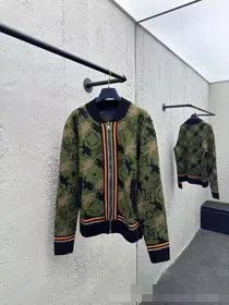 Louis Vuitton LV new jacquard wool bomber knit sweater camouflage jacket-5218  