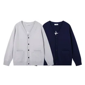 Stone Island V-neck cardigan knit jacket-5252  