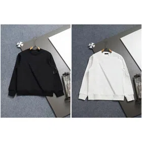 Prada new loose-fitting sweatshirt with zippered sleeve pockets and metal triangle logo-5323  