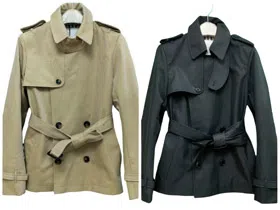 Burberry new classic double-breasted lapel short trench coat-5357  