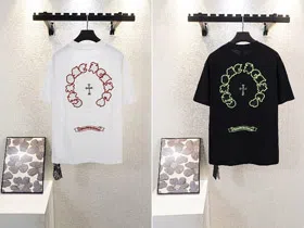 Chrome Hearts CH new design short-sleeved T-shirt with cross patch embroidery-5420  