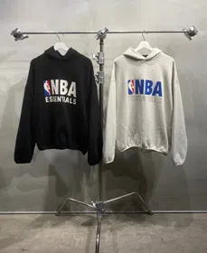 FOG Essentials x NBA collaboration flocked hooded sweatshirt-5439  
