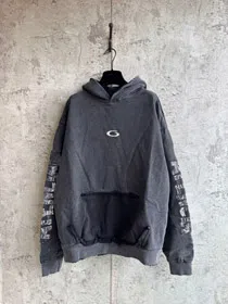 Balenciaga's new distressed and worn-out style hooded sweatshirt-5453  