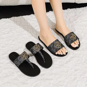 GalxBoy Plus Size Flat Sandals with Metal Buckle-5645  