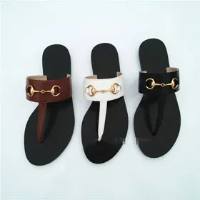 Gucci new horsebit detail flat thong sandals-5666  