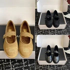 Chanel new style low-cut Mary Jane shoes with fleece lining-5701  