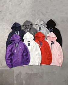 Polo Ralph Lauren multi-colored hooded zip-up jacket-5884  