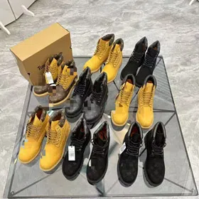 Timberland x Louis Vuitton (LV) Embossed High-Top Combat Boots-6004  