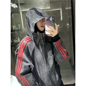 Adidas Originals x THUG CLUB Hooded Zip-Up Jacket-6406  
