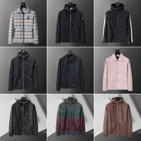 Louis Vuitton Moncler Gucci Print Windbreaker Jacket-6439  