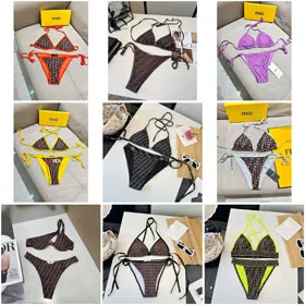 Fendi All-Over Logo Bikini Vacation Swimwear-6489  