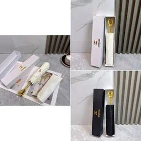 Chanel New Three-Fold Sun Umbrella with Rose-Shaped Handle-6531  